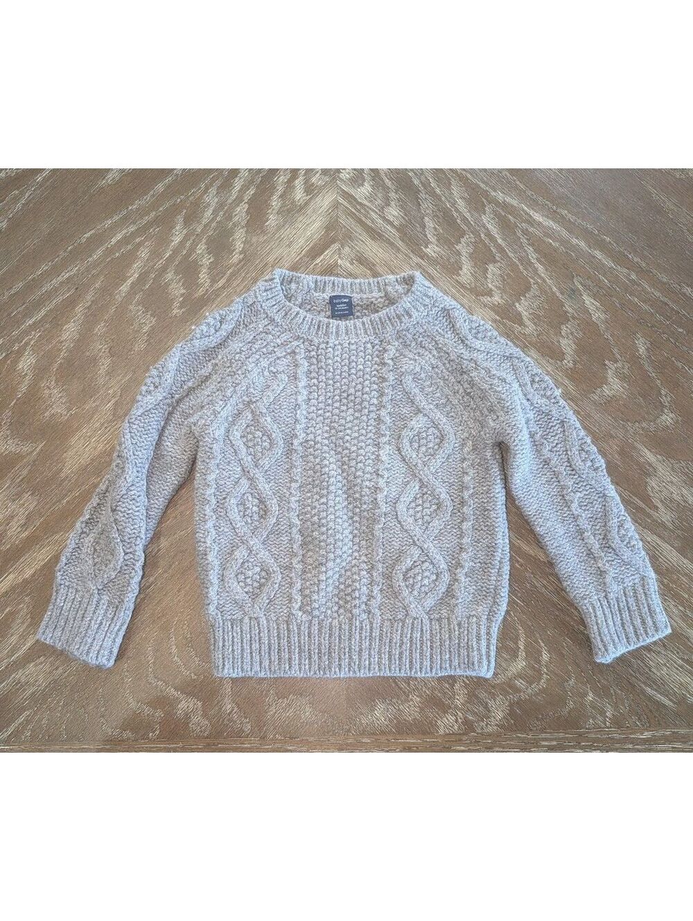 babyGap Toddler Cable Knit Crewneck Sweater Gray
